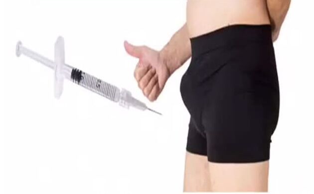 inxección no pene